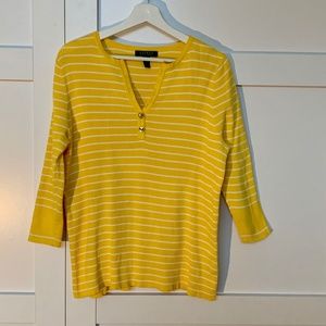 Ralph Lauren Yellow Henley Style Shirt XL
